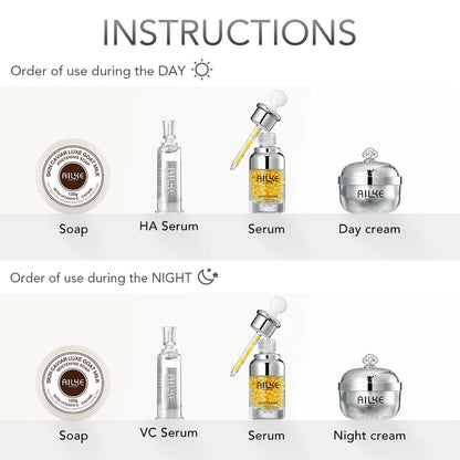 Caviar Extract Anti-Wrinkles and Brightening Skin Tone Face Care Set