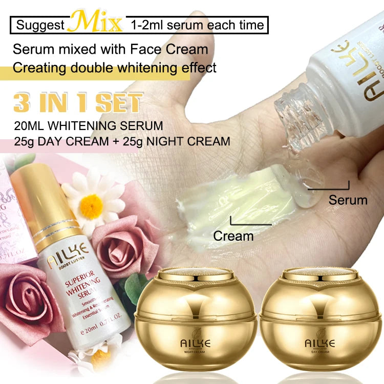 Whitening Skin Care Set, Reduce Wrinkles, Dark Spots