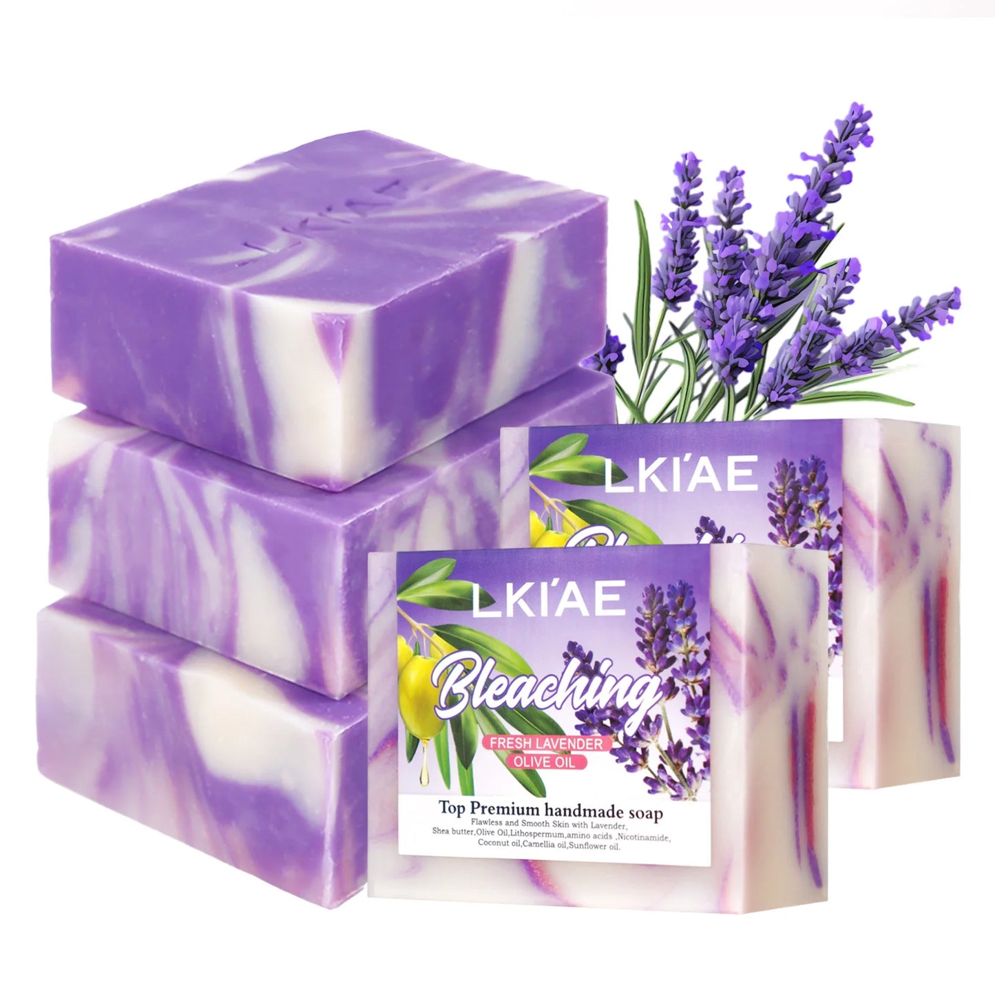 Fresh Lavender Oil Soap Bar, Whitening, Reduce Acne, Smooth Skin