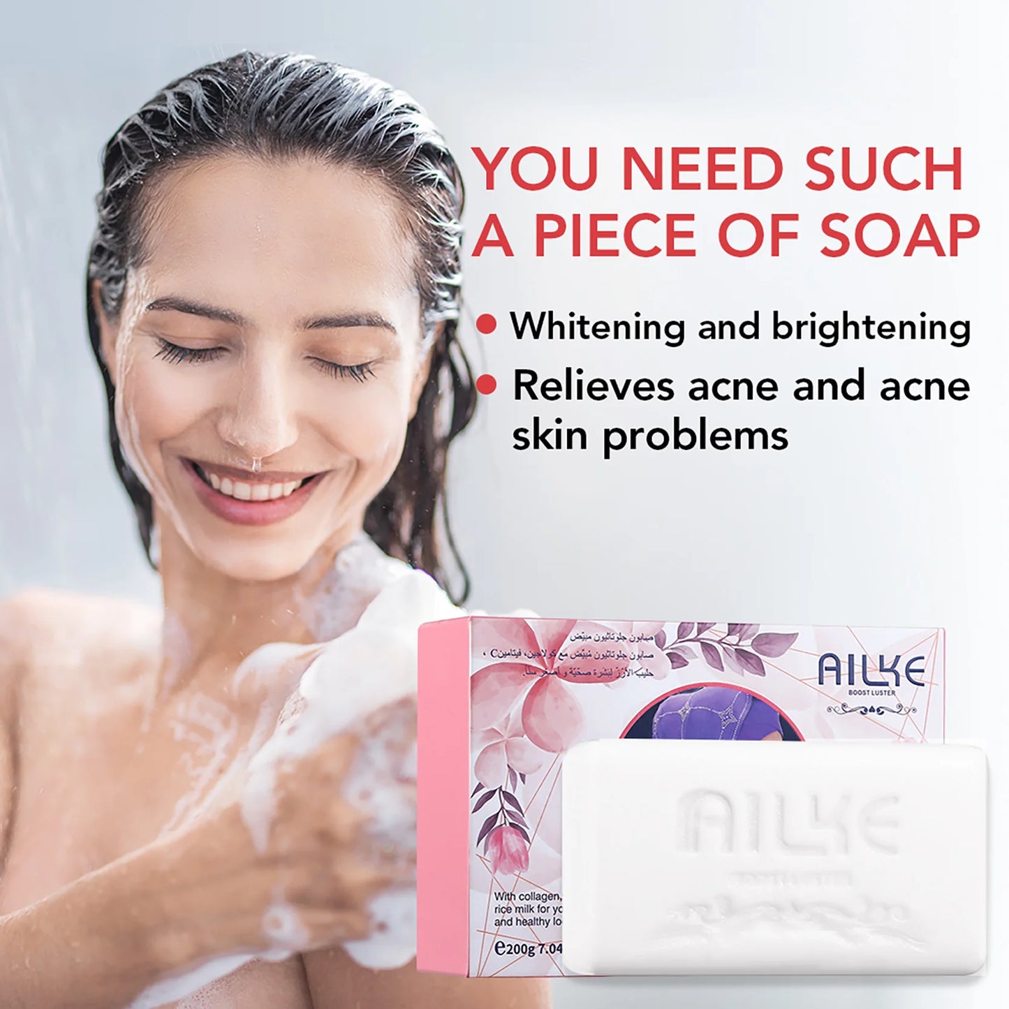 AILKE Vitamin C Whitening Soap, Reduce Dark Spots