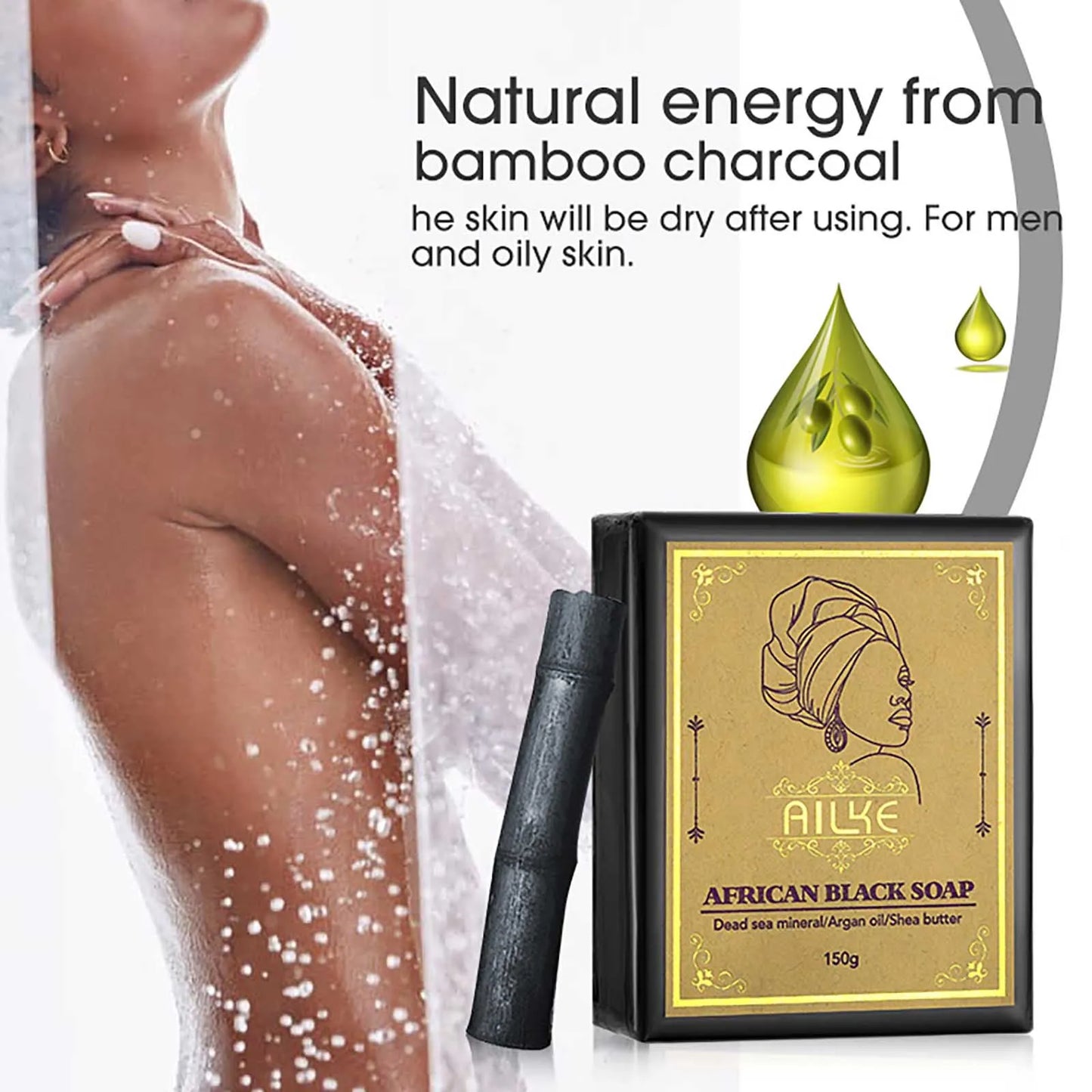 African Natural Black Soap for Face and Body