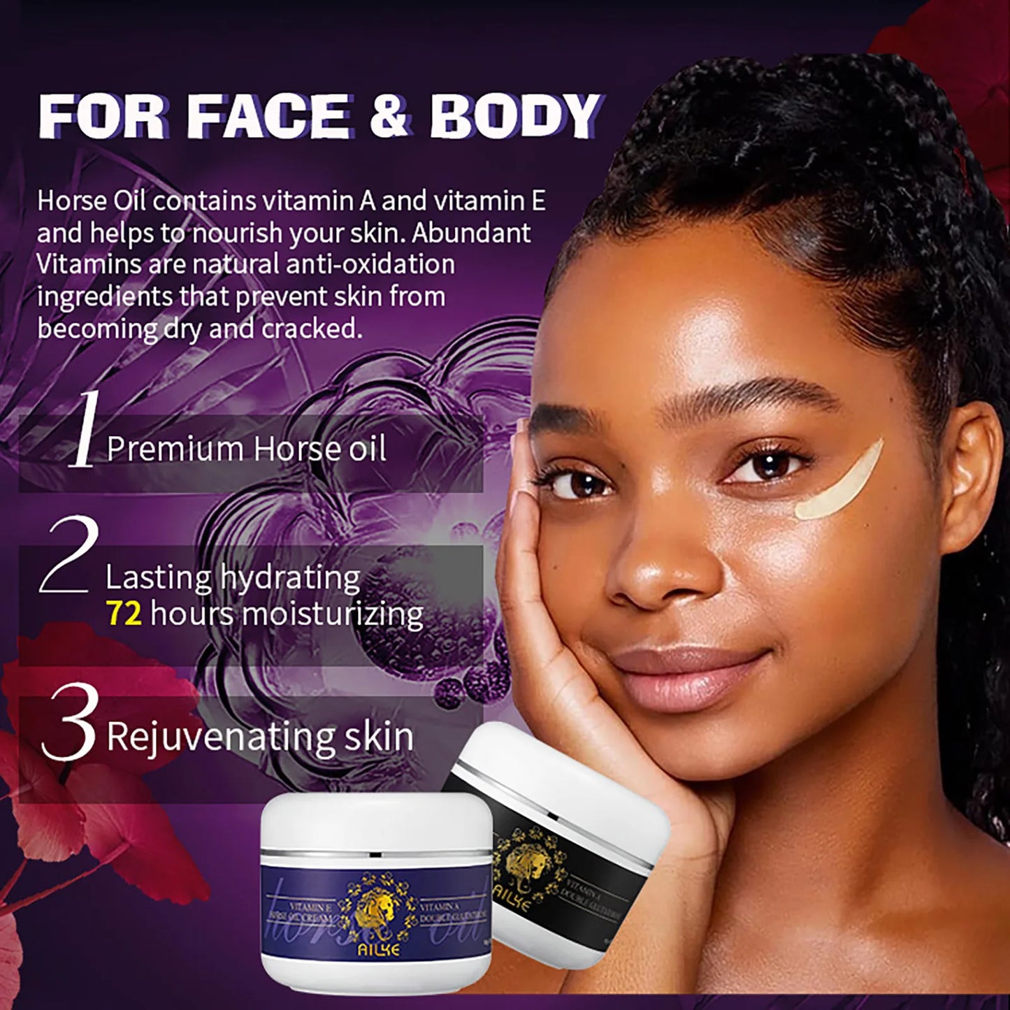 Brightening Cream, For Face Glutathione, 100ML/3.5oz