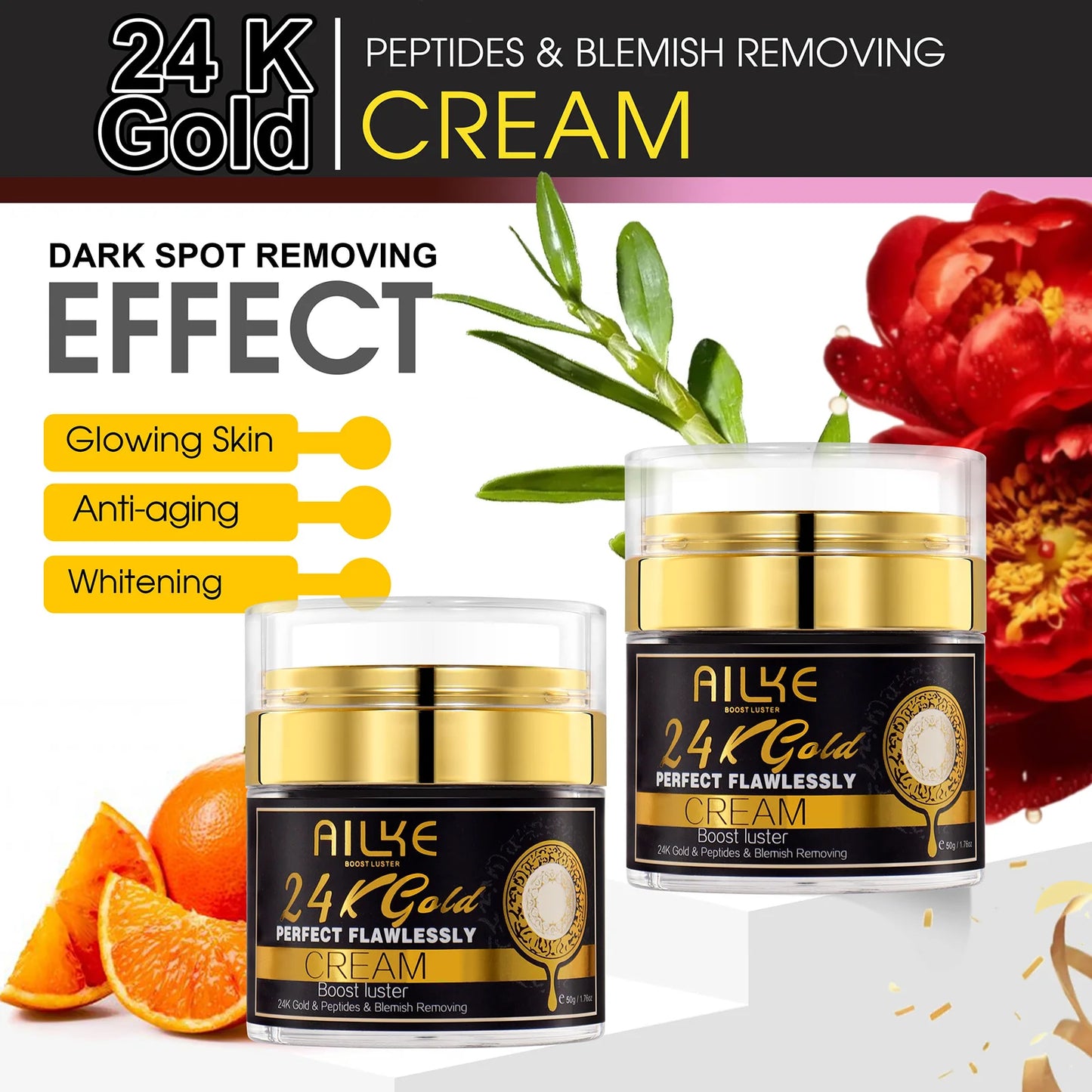 24K Glod Lightening Skin Care Range, Reduce Various Dark Spots