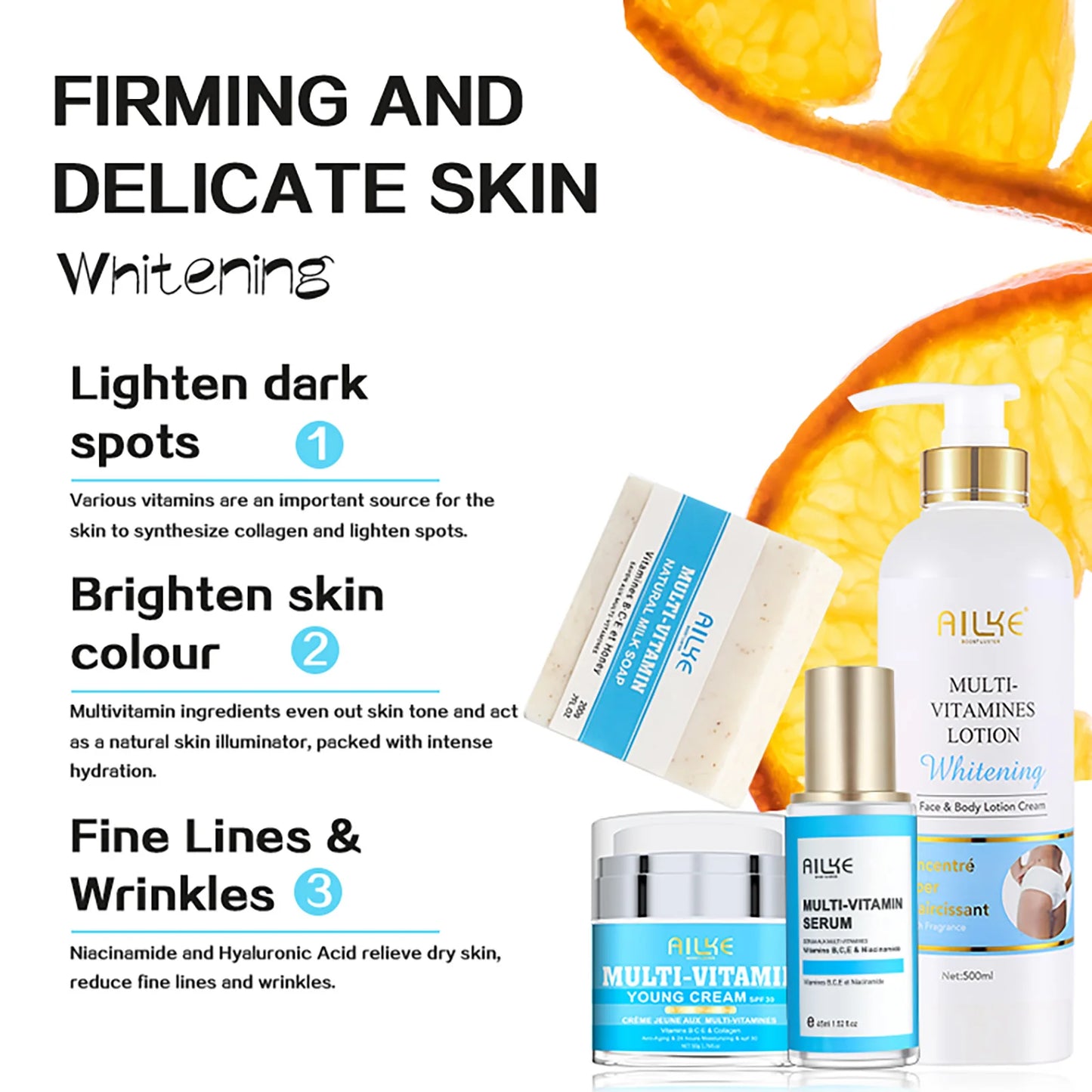Multi-Vitamin Skin Care Set, Lightening, Brightening
