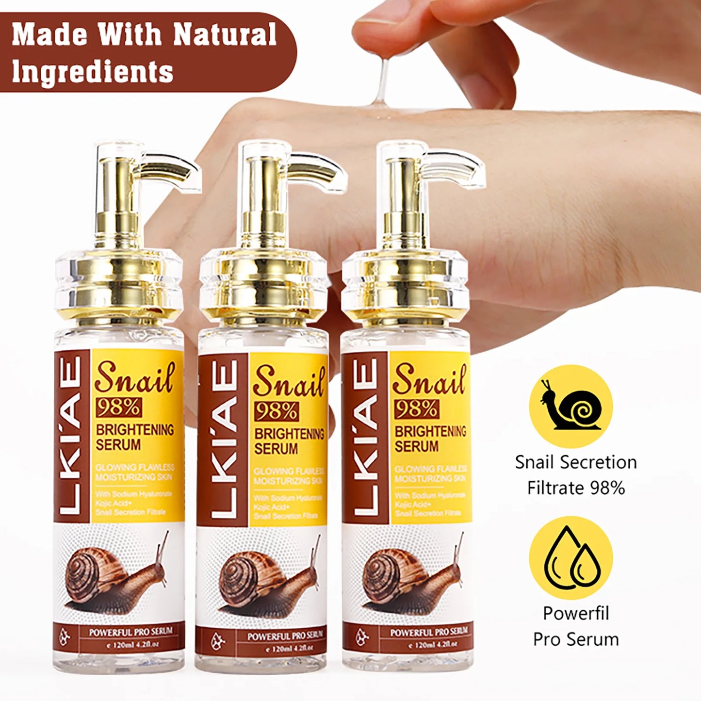Natural Snail Brightening Face & Body Serum