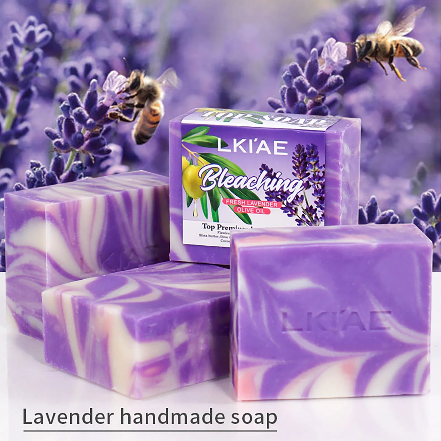 Fresh Lavender Oil Soap Bar, Whitening, Reduce Acne, Smooth Skin